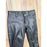 Theory 100% Leather Flare Pants Black Women's Size 2 Low Rise Bootcut Photo 2