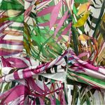 Badgley Mischka Palm Tree Maxi Dress Women’s Size 16 Ruffle Sleeve Tie Waist Photo 11