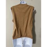 State Cashmere Women's Tan V Neck Sleeveless Sweater Vest Size M Brown Size M Photo 2