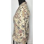 draper's & damon's  Women’s PM Button Up Beige Black VTG Geometric Shirt 3/4 Sleeve Photo 11