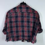 ZARA  plaid distressed button down shirt size medium Photo 5