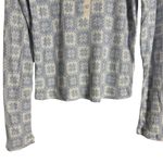 Z Supply Lounge Fireside Fair Isle Blue White Snowflake Knit Pajama Top L Photo 7