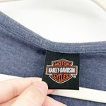 Harley Davidson Motorcycles Womens Y2K Bravado Rhinestone Short Sleeve‎ Tee M Blue Size M Photo 2