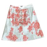 Eddie Bauer A-Line Skirt Size 6T 6 Tall Floral Pattern Beige/Orange/White Photo 7