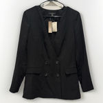 J.Crew NEW French Girl Double Breasted Blazer Black - Size 0 Dark Academia Work Photo 0