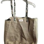 Victoria's Secret Tan Woven Rattan Straw Beach Tote Photo 0