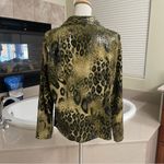 Misook EXCLUSIVELY  Clear Sequin Paillette Leopard Print‎ Zip Up Jacket MEDIUM Photo 3