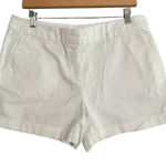 Ann Taylor  Loft Womens Size 8 White 4" Flat Front Casual Shorts Photo 0