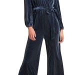 Ali & Jay  Long Sleeve V Neck Wide Leg Corduroy Velvet Jumpsuit Green Medium Photo 0