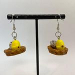 Baby bird earrings baby chicken earrings Photo 3