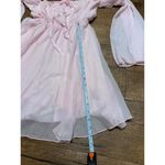 Oh Polly Coquette light pink chiffon flowy off shoulder mini Fairycore bell sleeve dress Photo 3