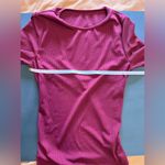 Burgundy Long Sleeve Ribbed Stretch Fitted Women’s Shirt Sz M NWOT Size M Photo 8