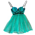 Victoria's Secret  Lace Tulle Teddy Babydoll Chemise Size 34B Photo 0