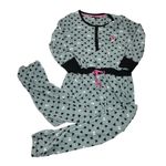 Disney Minnie Mouse Blue One Piece Pajamas Lounge Jogger Hem Cinch Waist Size XL Photo 3