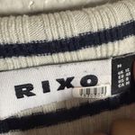 Rixo Antibes Navy White Striped Ribbed Knit Collared Sleeveless Midi Dress M Blue Size M Photo 15