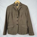 Brooks Brothers 346  100% Wool Houndstooth Women's‎ Blazer Jacket Size 8 Photo 2