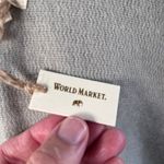 World Market Soft Knit Oversized Poncho Wrap Boho Blue And White OS. NEW Size undefined Photo 7