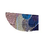 Vintage Blue Floral Scarf, Square Japanese Flower Neck Scarf Photo 4