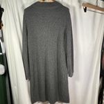 Lands End Women Mock Neck Cable Knit Sweater Dress Gray Long Sleeve Size L 14 16 Size L Photo 10