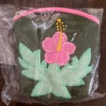 Handcrafted Hibiscus Tropical Leaf Coin Purse Wallet NEW Photo 3