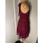 Xtraordinary  Lace Maroon Mini Dress M Formal Special Occasion Cocktail Coquette Photo 2