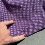 Vintage 80s Skoozi Purple White Dot Polka Hemmed Wide Leg Jean Shorts Size M Photo 4