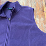 Karen Scott  Purple Fleece Full Zip Vest Plus Size XXL Winter Cabincore Photo 4