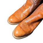 Capezio  Womens Brown Leather Heeled Western Cowboy Boots Size 8 M Vintage USA Photo 3
