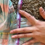 Lands End Women’s Light Weight Plaid Long Sleeve Button Size XS Tall Blue Photo 3