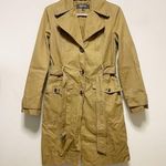 Kenneth Cole Reaction Camel Collared Trench Jacket Tan Photo 0