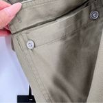 DKNY NEW Button Front Wide Leg Crop Pant Capri Green Size 10 Photo 7