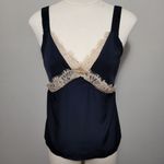 Anthropologie Bailey 44 Brianna Navy Lace Trim Satin Camisole Size Small Photo 2