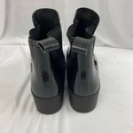 Capelli New York women's black glossy rubber ankle rain boots stretch slip on 11 Photo 2