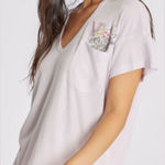 Wildfox  Pocket Full of Posies Crissy Orchid Purple Light Distressed T Shirt Photo 0