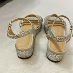 Copper Key Silver Rhinestone Sandals Size 8.5M Photo 4
