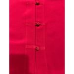 Talbots Deep Ruby Red Frog Button Mandarin Collar 100% Silk Elegant Woman's 22W Photo 8