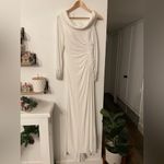 Mac Duggal NWT  Rhinestone White One Shoulder Dress Size 4 Photo 6