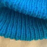 blue white green striped ribbed fisherman style beanie hat Photo 6