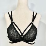 Black Sequined Bralette Top Photo 0