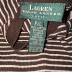 Ralph Lauren  Men's Brown and White Striped Long Sleeve Tee Photo 6