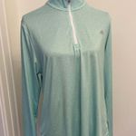 Adidas Golf Ultimate Printed 1/4 Zip UPF Long Sleeve Top Mint Green NEW Photo 1