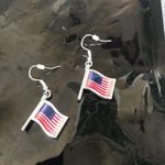 Handmade American Flag Earrings Patriotic Labor Day  July 4th Veterans Memorial P… Photo 1