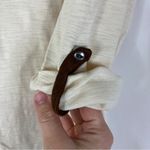 Ralph Lauren | Lauren Jean Company Cream Rolled Sleeve Western Flare Henley Tee Photo 2