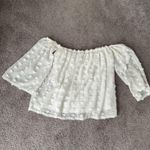 SheIn Strapless White textured top Photo 3