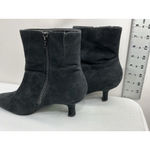 Womans Life Stride Jaguar Ankle Boots 8 M Black Side Zip Square Toe Heel Photo 3