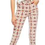Free People Wild Child Printed Aztec High Waist Rise Skinny Jeans 27 X 28 NWT Photo 3