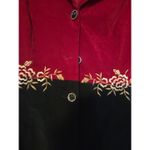 R&K Originals Red & Black Colorblock Blazer, Faux Suede Jacket, Women's Size 10 Photo 4