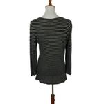 Max Mara  Weekend Top Large Gray‎ Striped Long Sleeve Designer Minimalist Photo 3