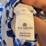 Ro's Garden Blue Leaf Clorinda Long Kaftan Dress Size Medium Photo 2