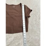 Aerie Brand New Offline by  Women's Size Medium Brown Real Good Cropped Top Shirt Photo 9